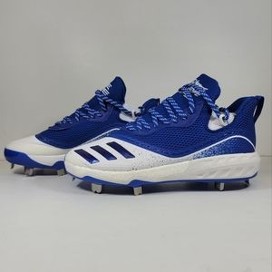 Adidas Icon V Boost Three Stripe Blue Men’s Baseball Metal Cleats G28247 Size 8